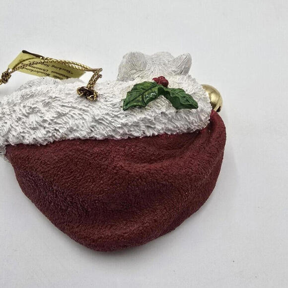 Danbury Mint Westie‎ Wonderland Ornament "Stocking Snooze" - Picture 3 of 6